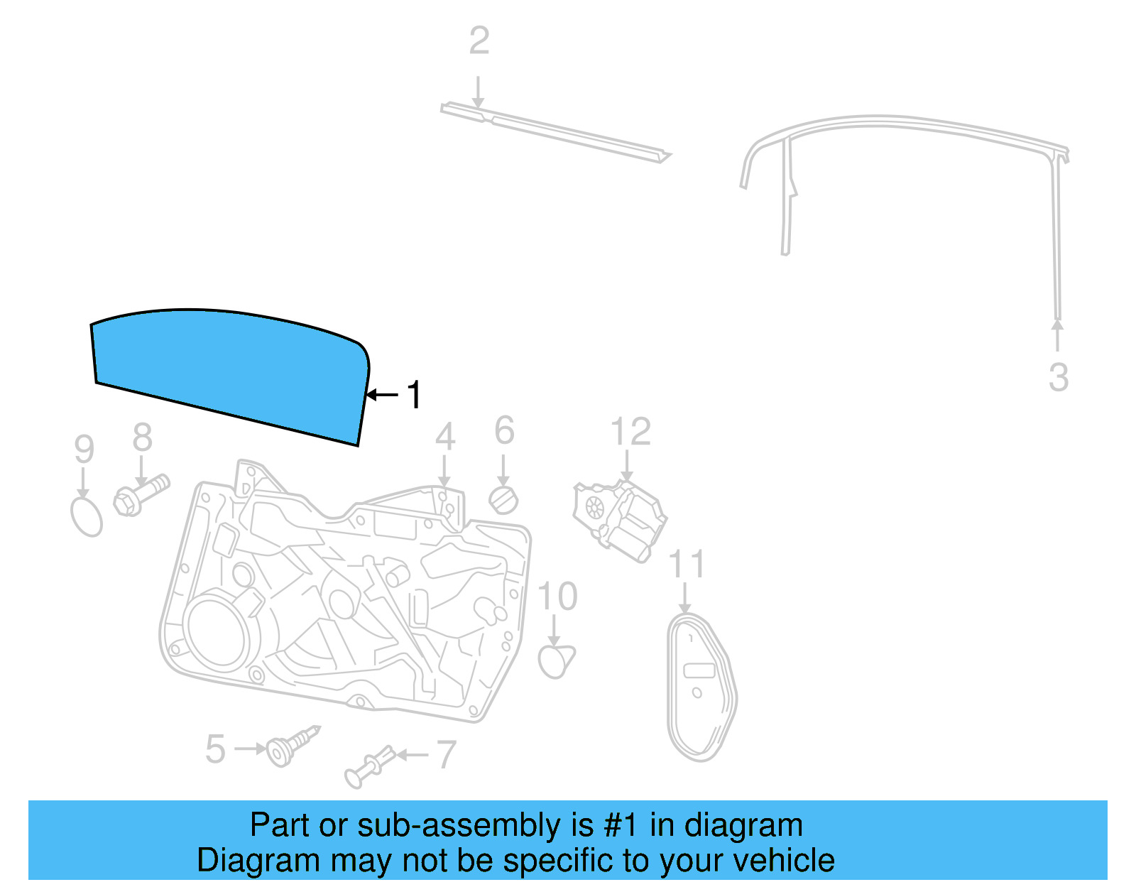 Door Glass 5K3-845-201-B - View 5