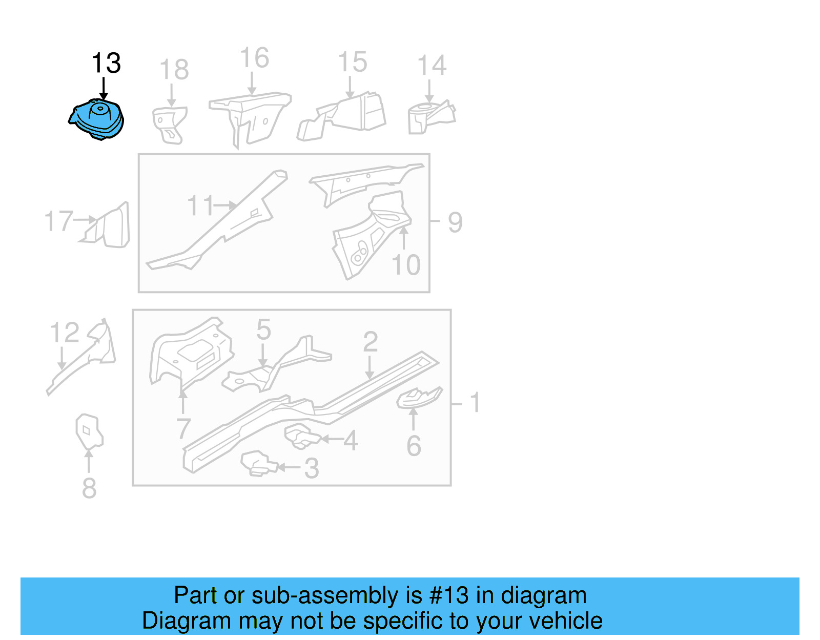 Strut Support 1K0-809-071 - View 5