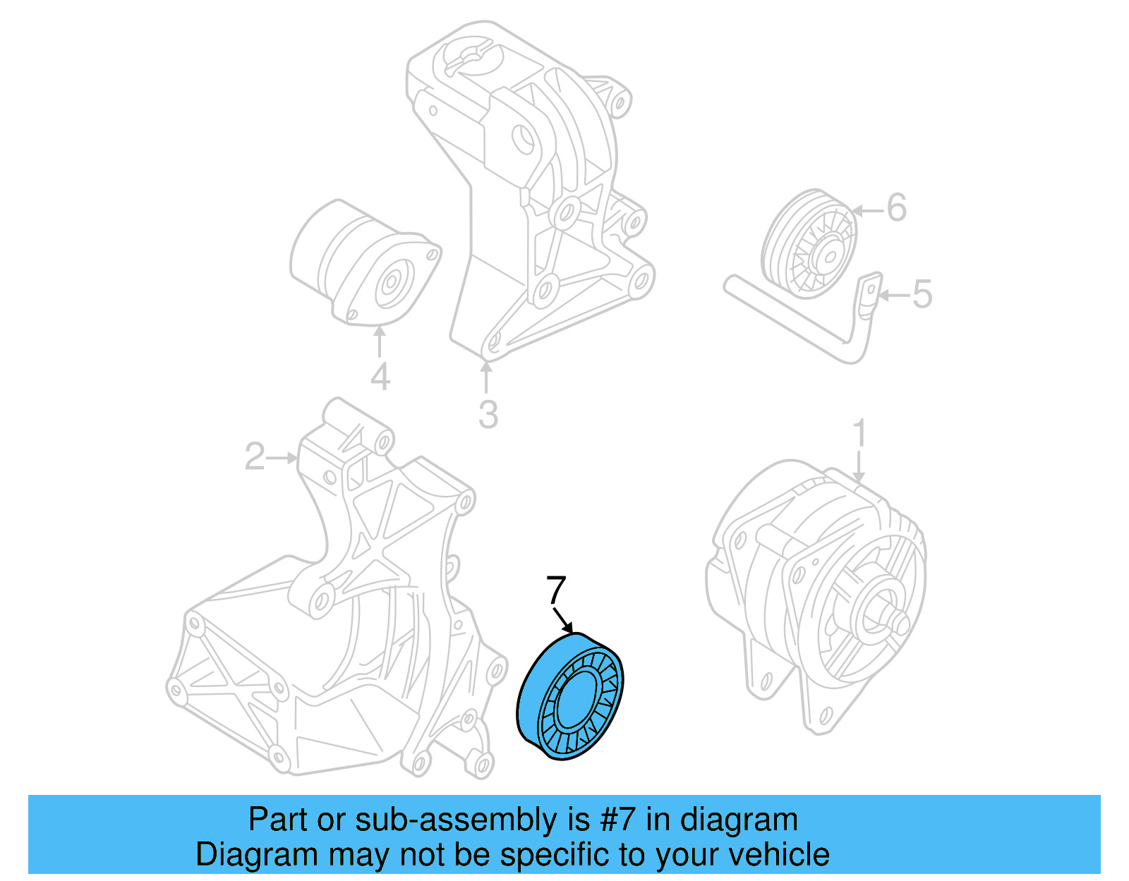 Serpentine Idler Pulley 074-145-278-E - View 4
