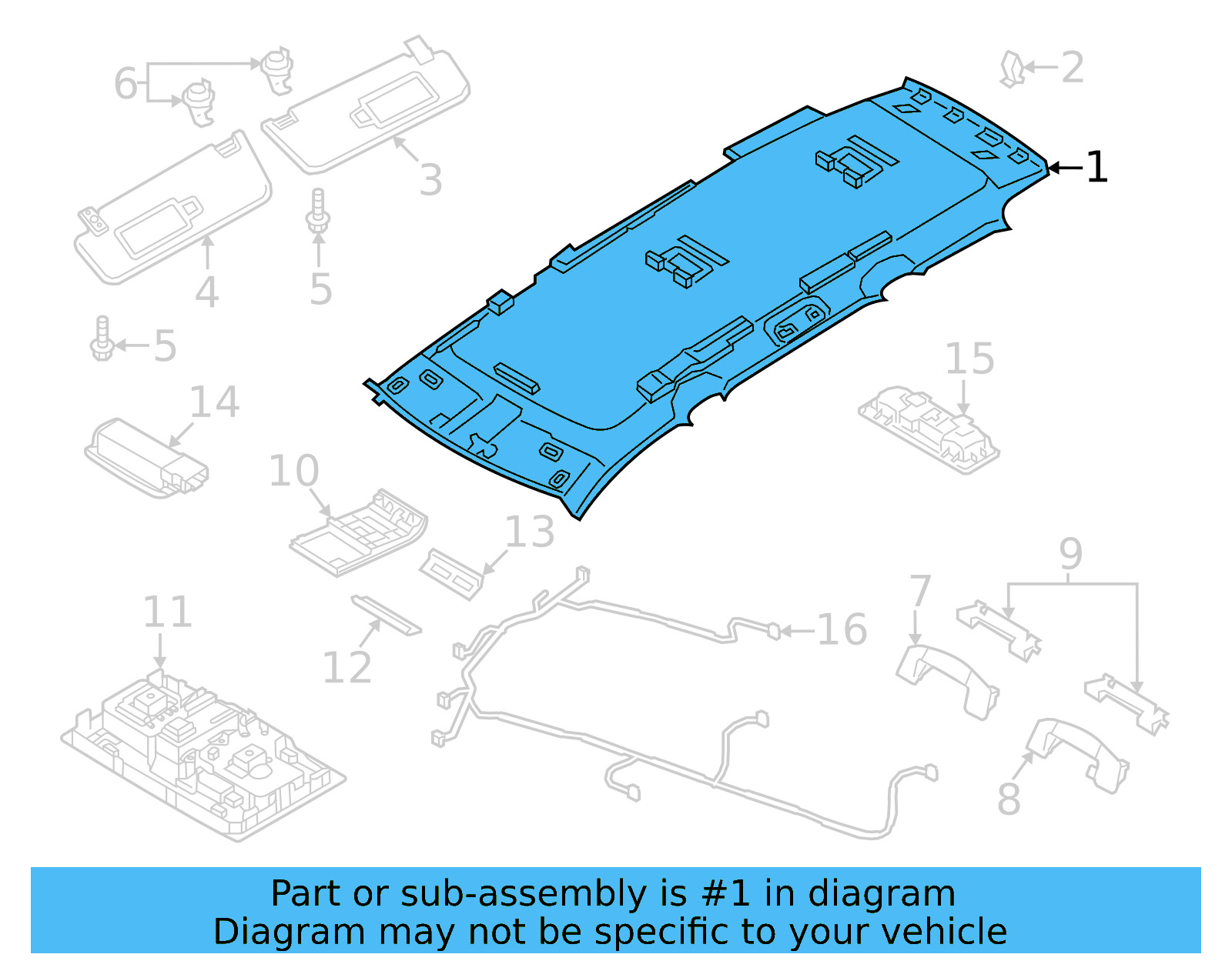 Headliner 3CM-867-501-H-3FG - View 4