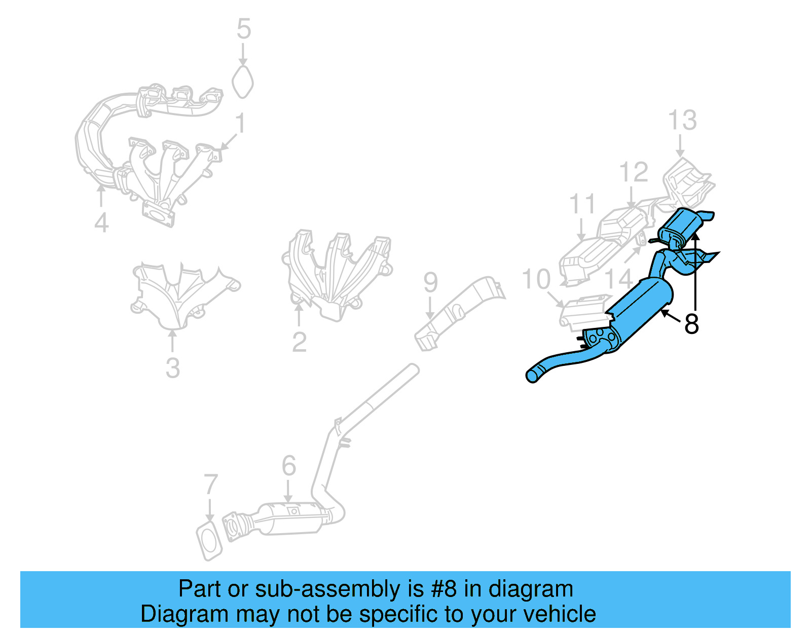 Muffler & Pipe 7B0-253-609-D - View 6