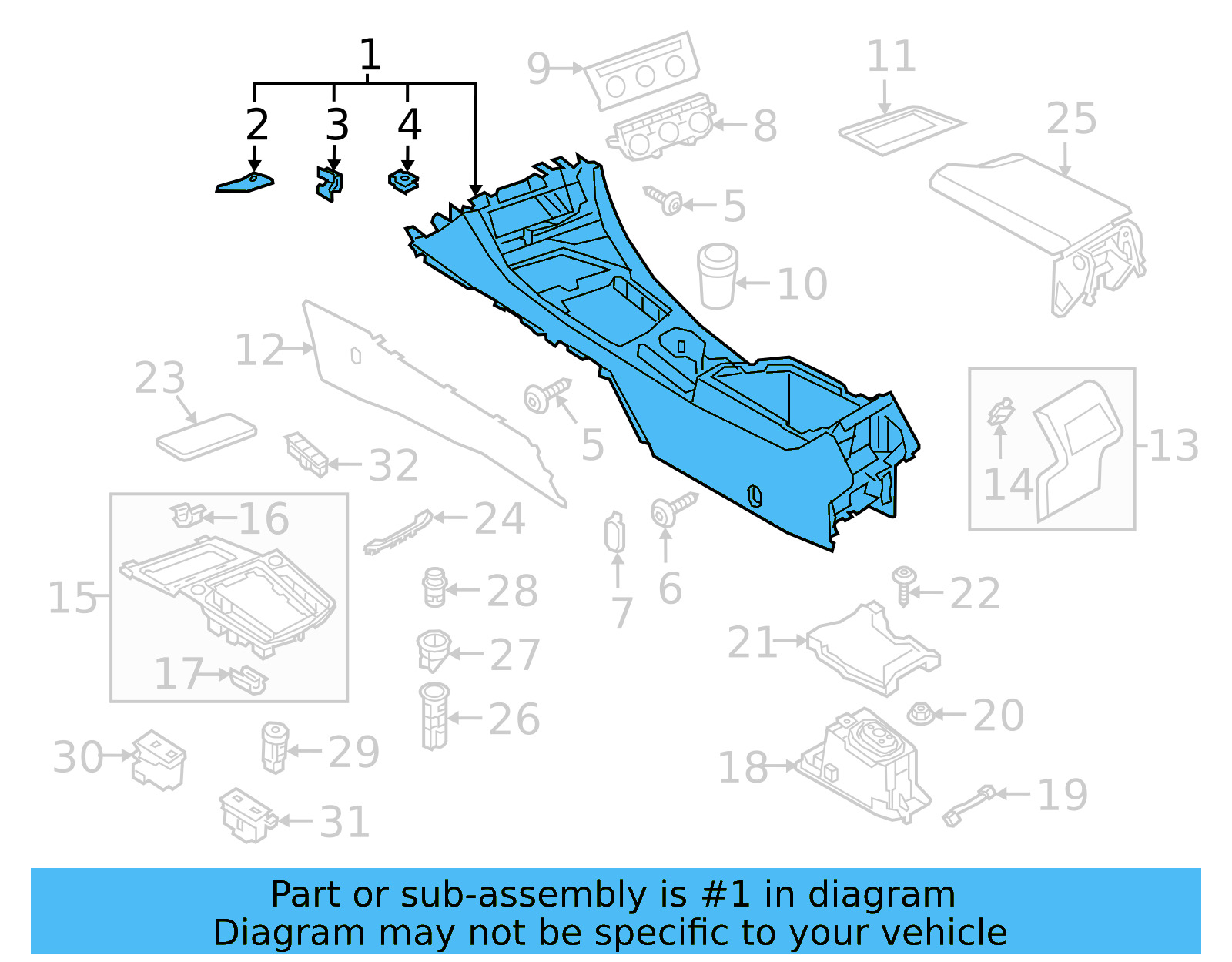 Console Body 17B-863-241-G-82V - View 4