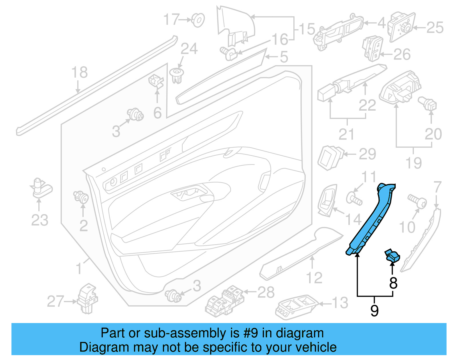 Pull Handle 561-867-179-C-UAQ