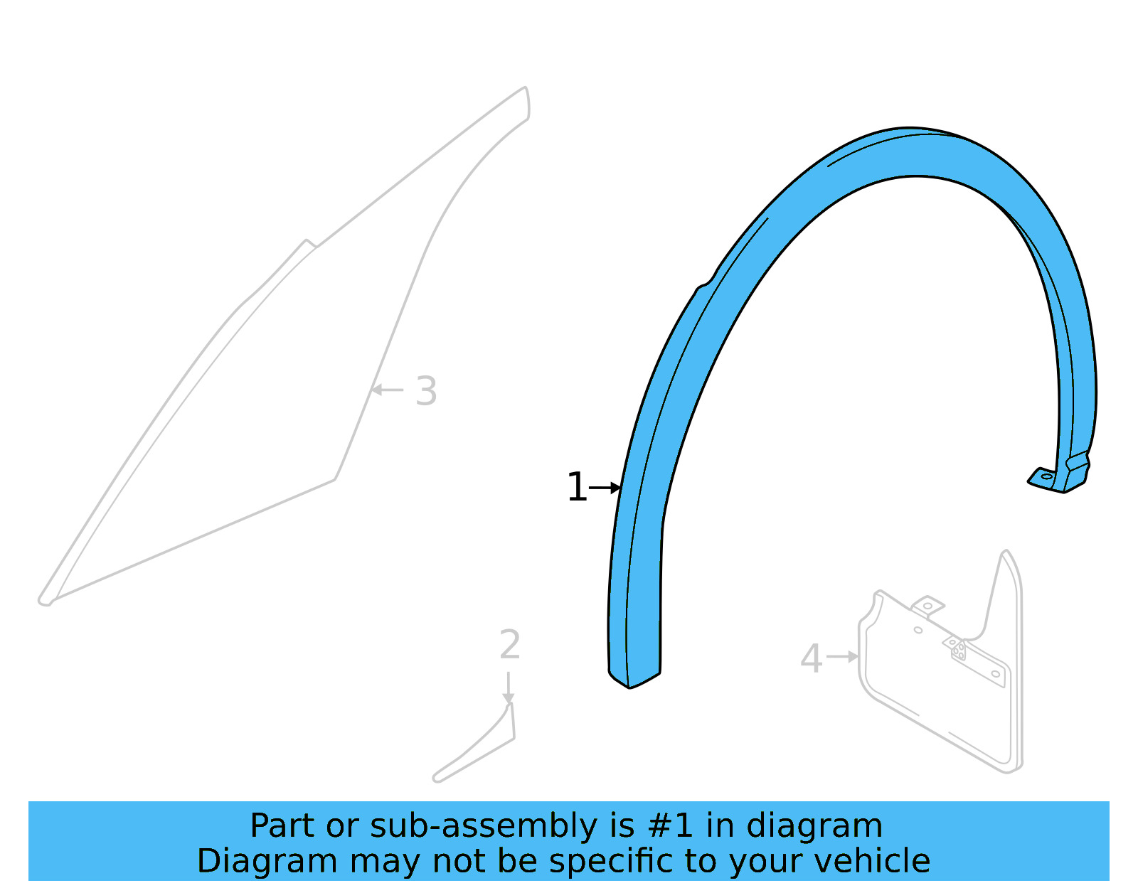 Wheel Opening Molding 11K-853-818-9B9 - View 3