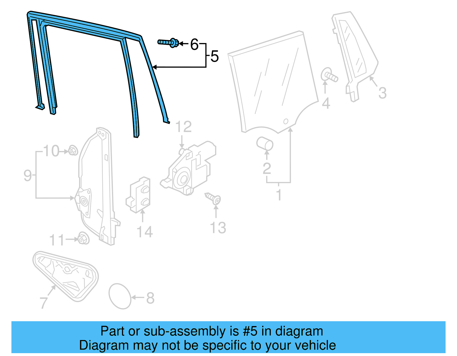 Window Guide 5NN-839-432-C-VNH