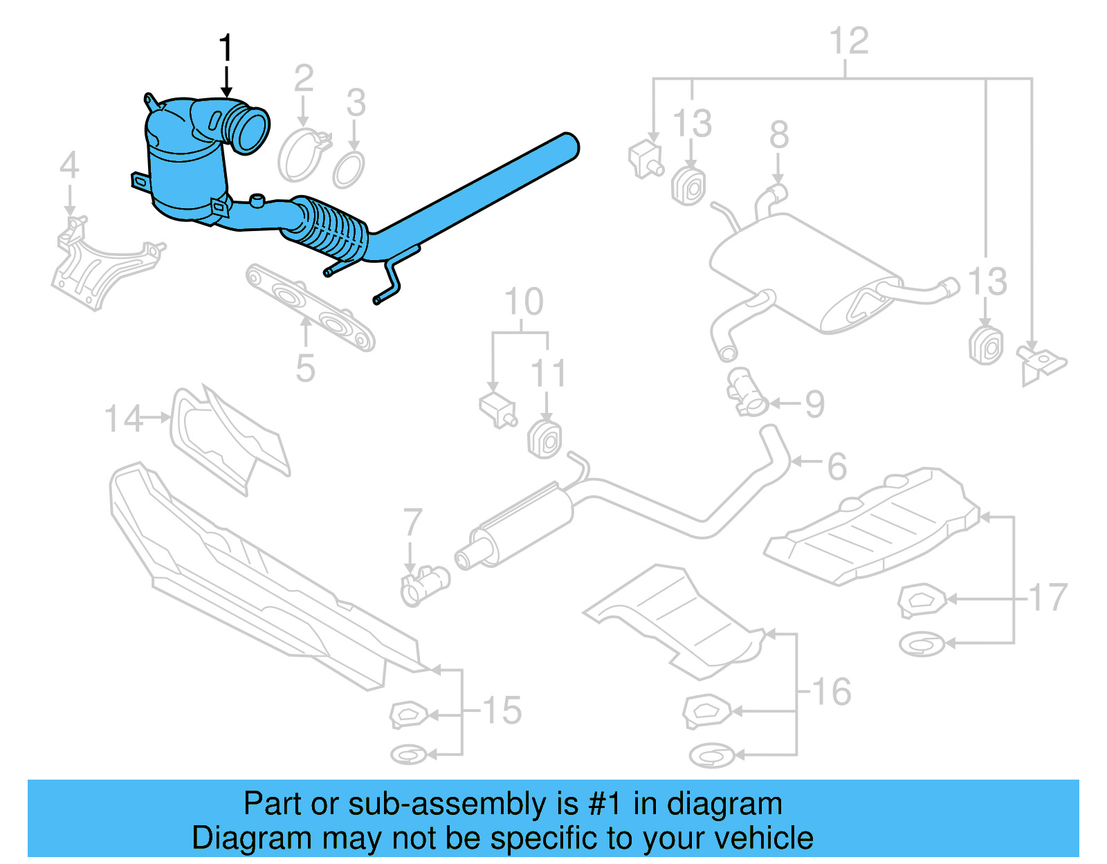 Catalytic Converter 5QM-254-501-G - View 3