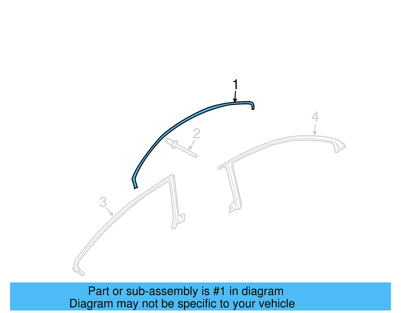 Roof Molding 3C8-854-702-C-3Q7 - View 5