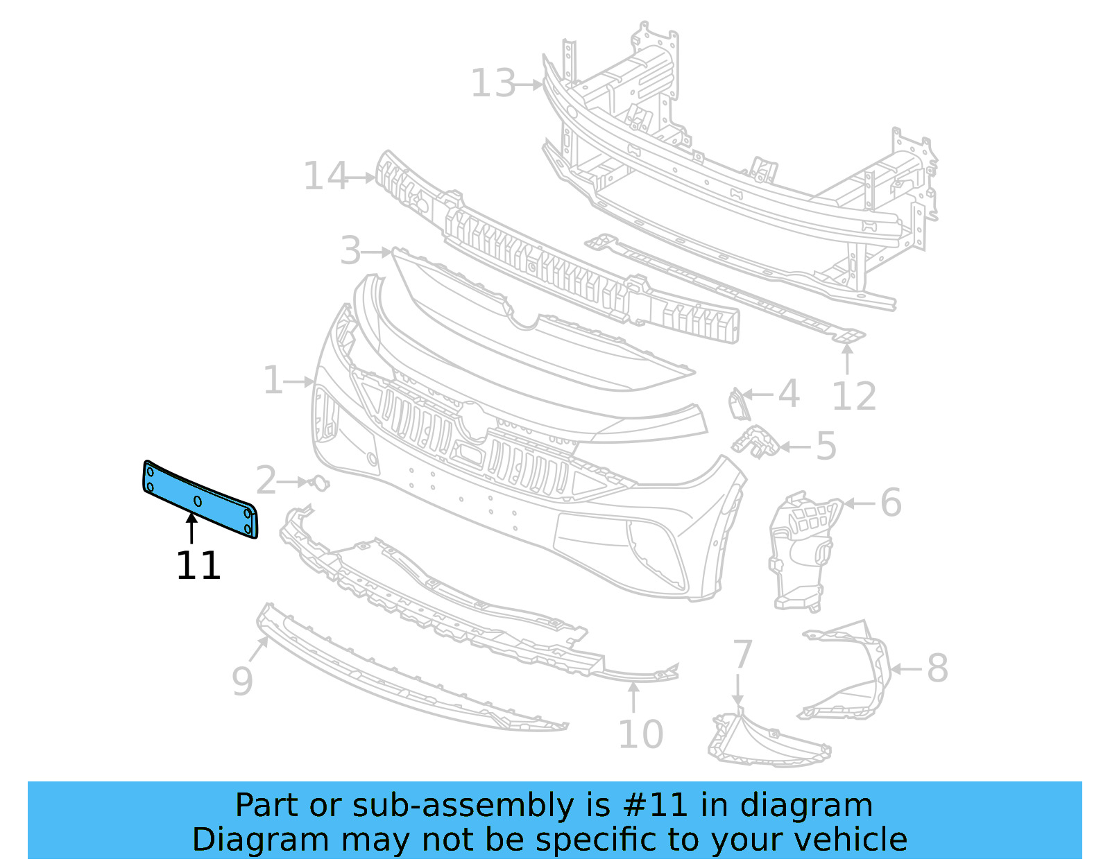 License Bracket 11A-807-287-A-9B9 - View 3