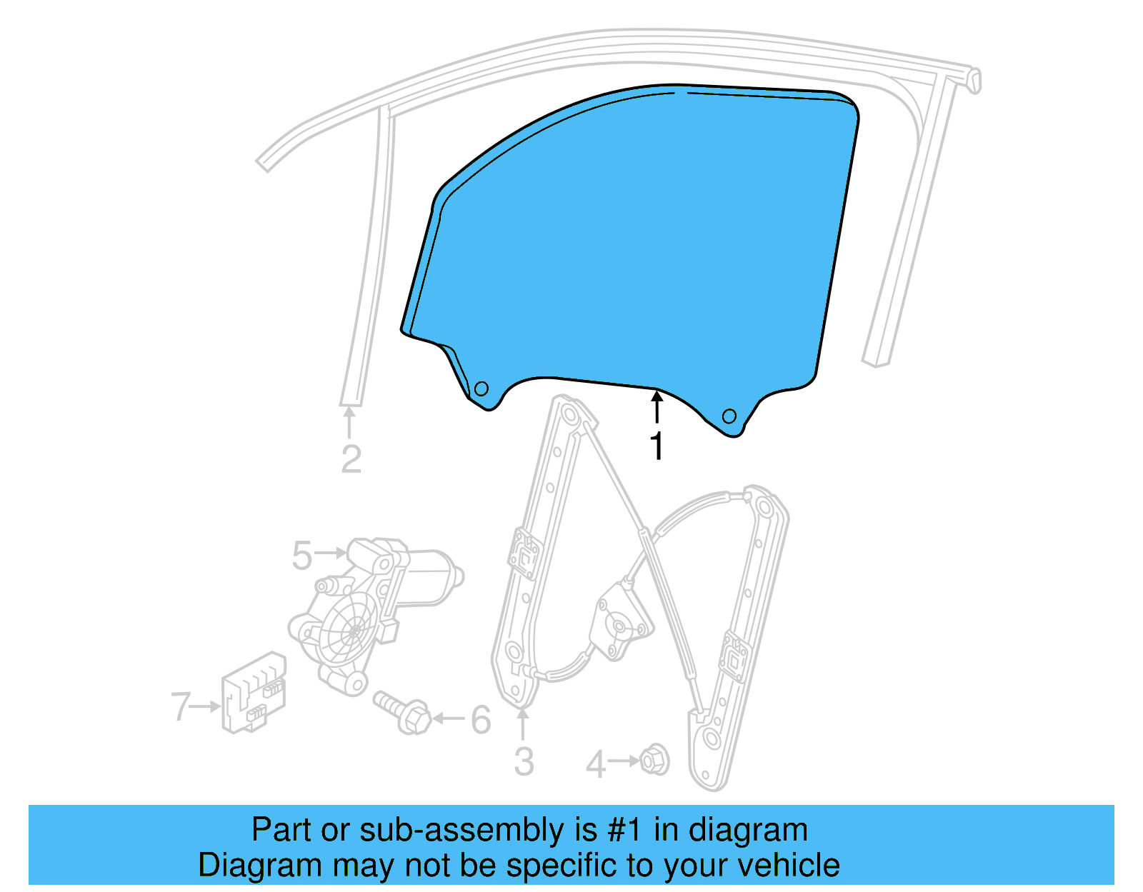 Door Glass 3CN-845-201 - View 6