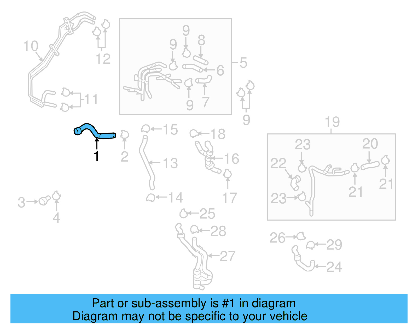 Upper Hose 5Q0-122-101-GJ - View 9