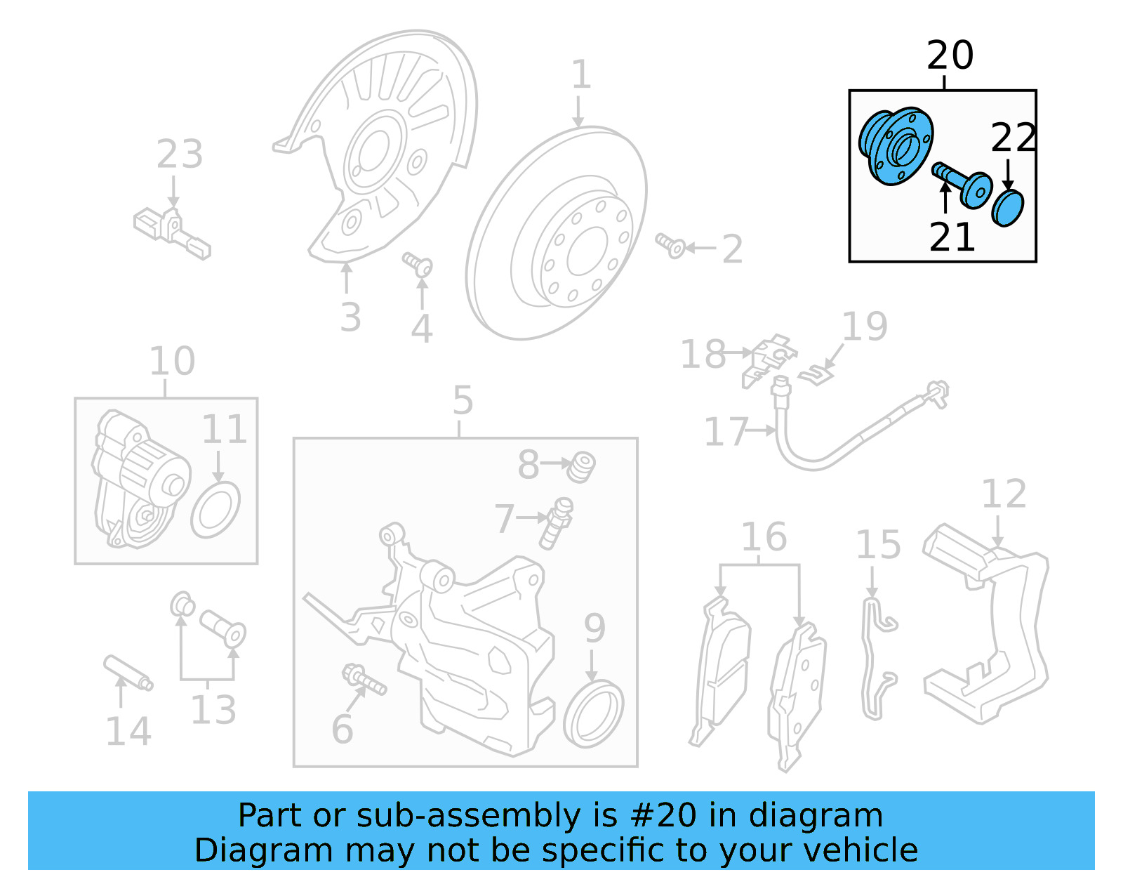 Hub & Bearing 5Q0-598-611 - View 20