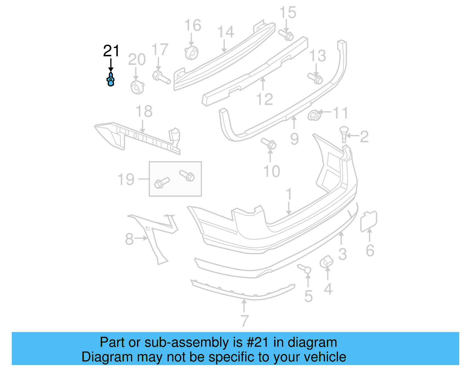 Bumper Cover Rivet 1K0-807-300 - View 9