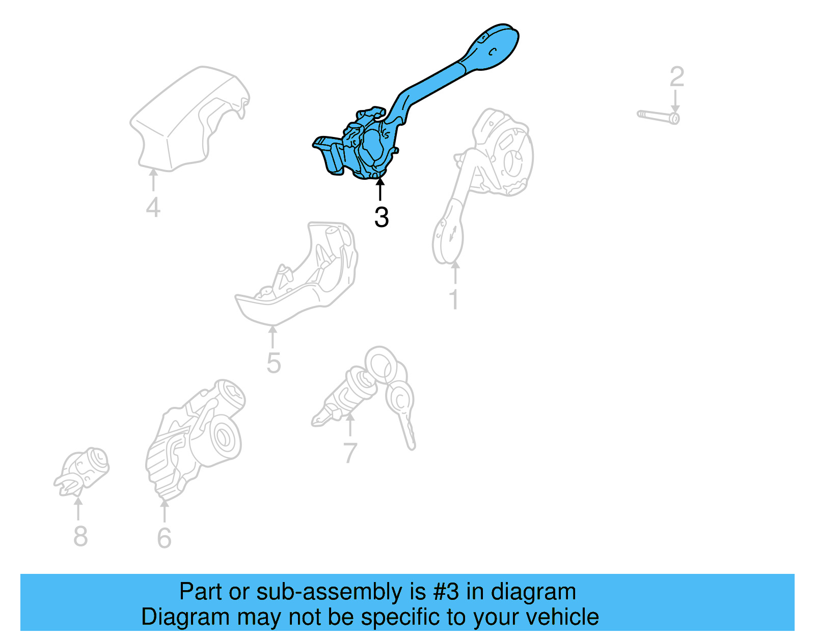 Wiper Switch 535-953-519-B-01C - View 3