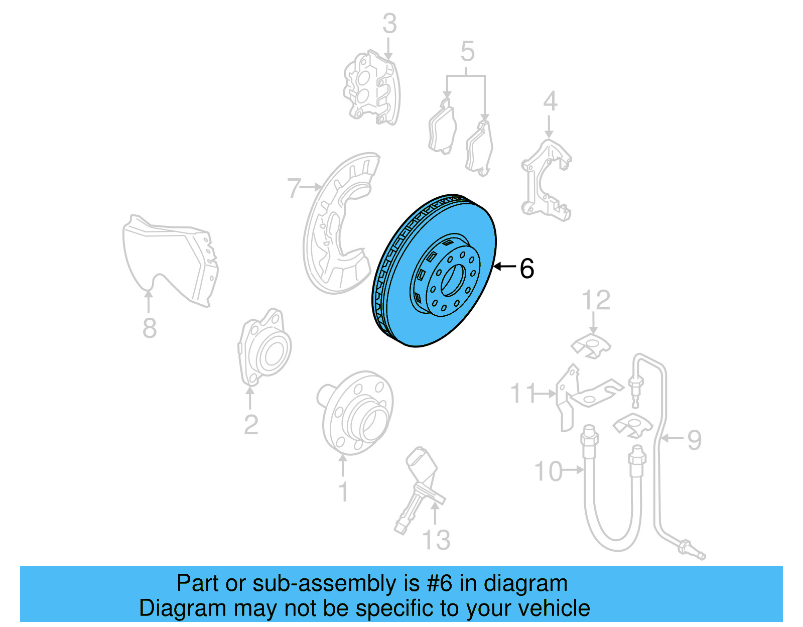 Brake Rotor 4E0-615-301-P - View 4