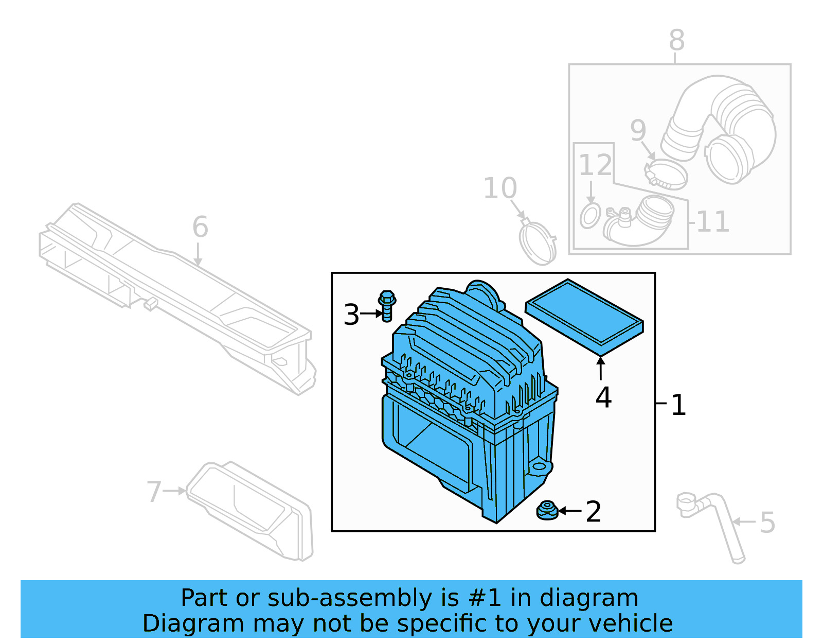 Air Cleaner Assembly 3QF-129-607-E - View 3