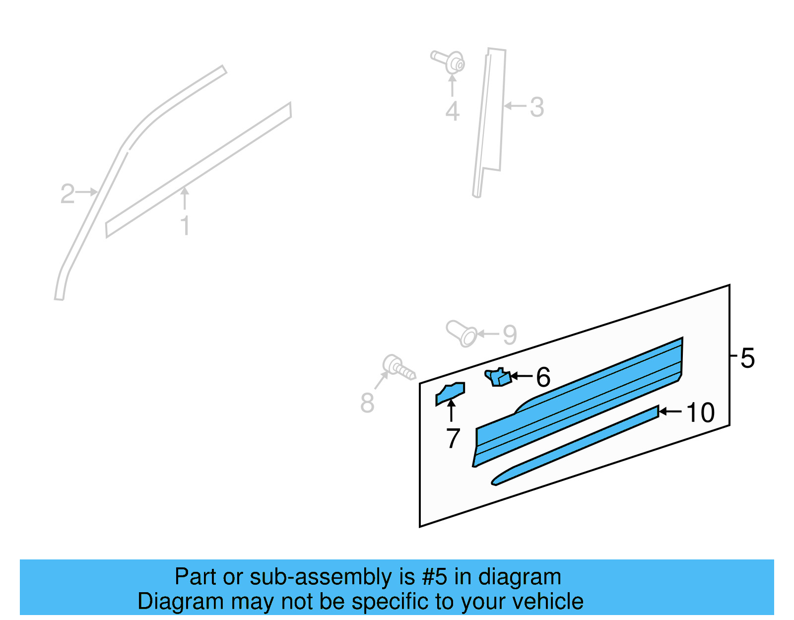 Lower Molding 5NN-854-939-D-GRU - View 4