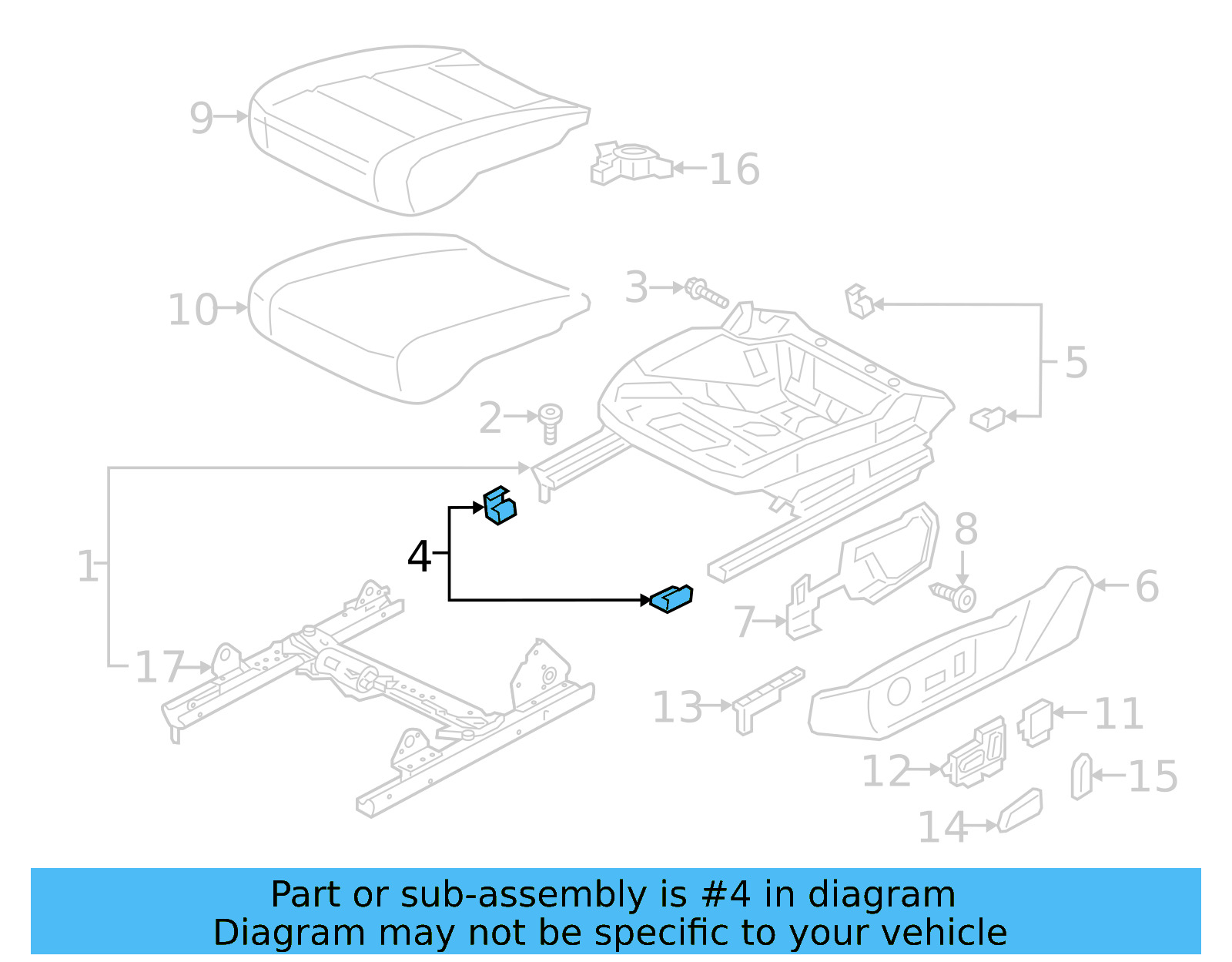 Ft End Track Cover 8W0-881-348-4PK