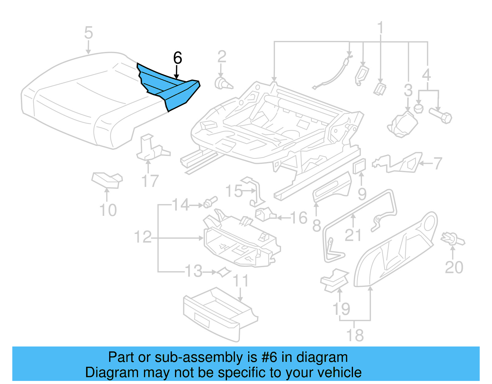 Seat Cushion Pad 1K5-881-375-A - View 13
