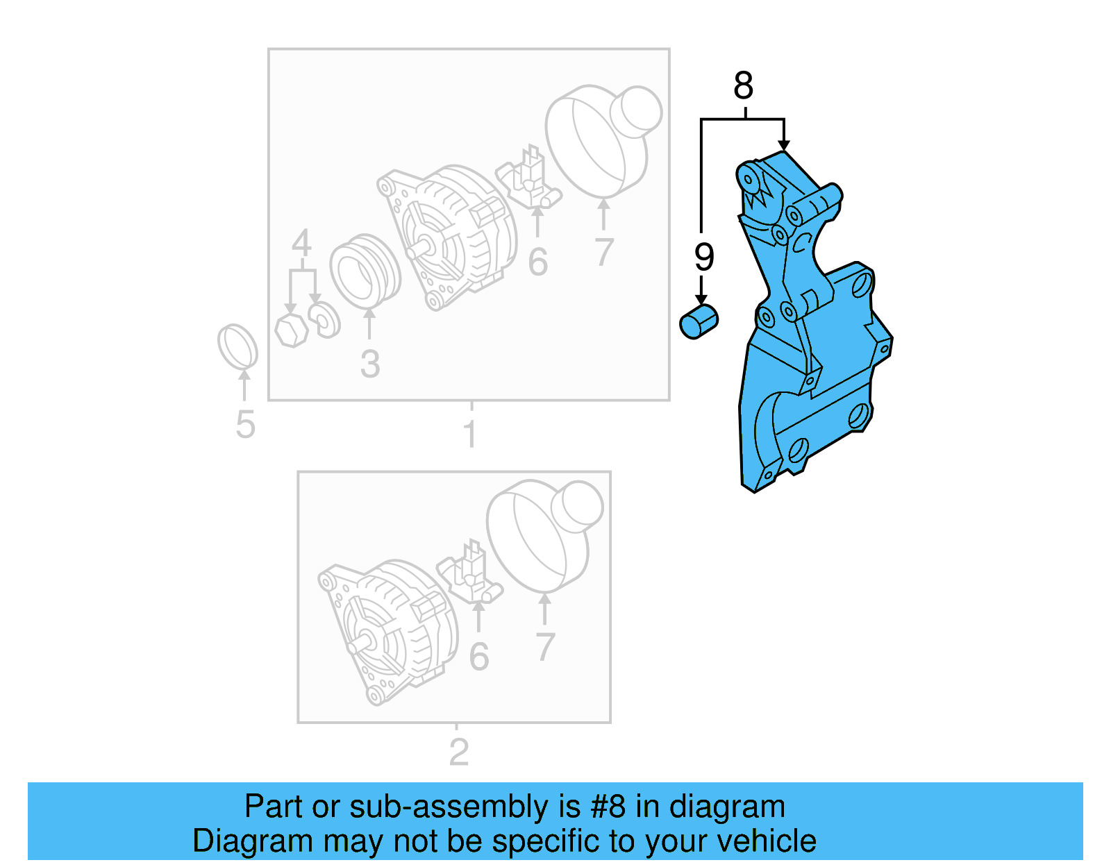 Mount Bracket 038-903-139-AF - View 5