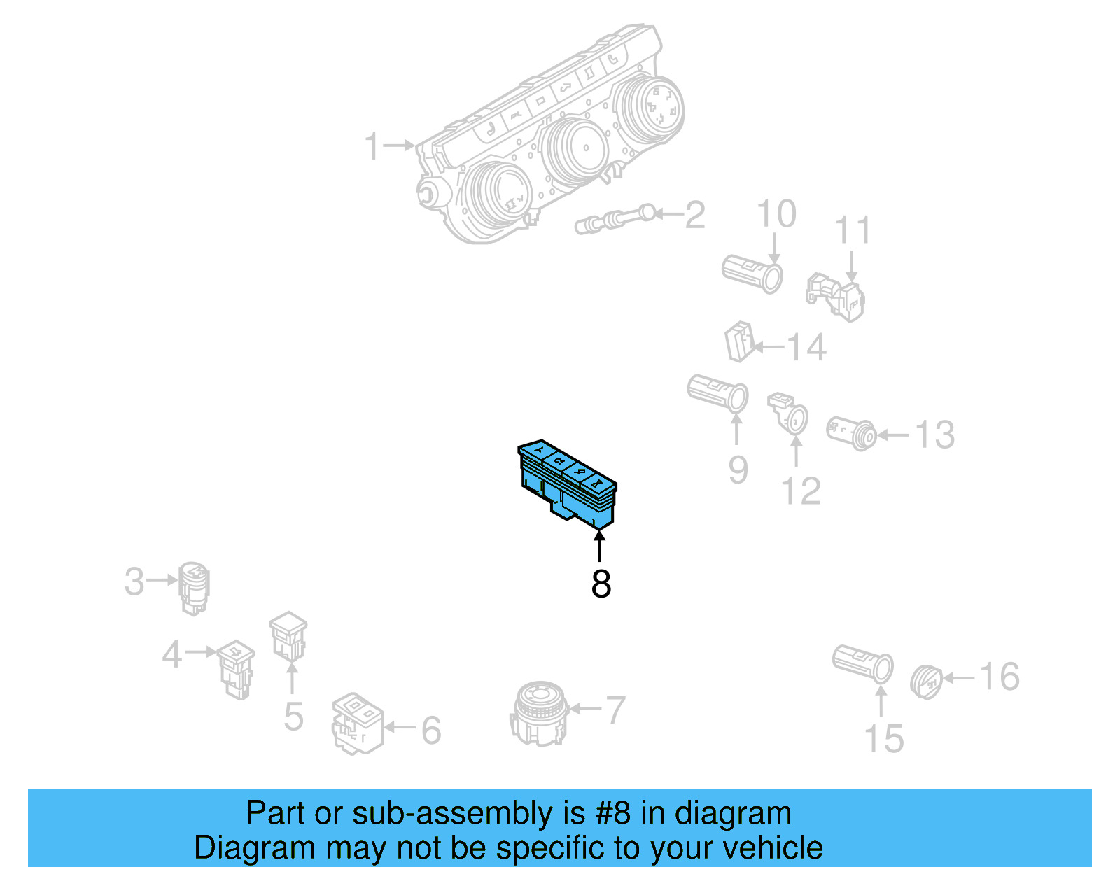 Combination Switch 5Q0-953-513-P-IGI - View 7