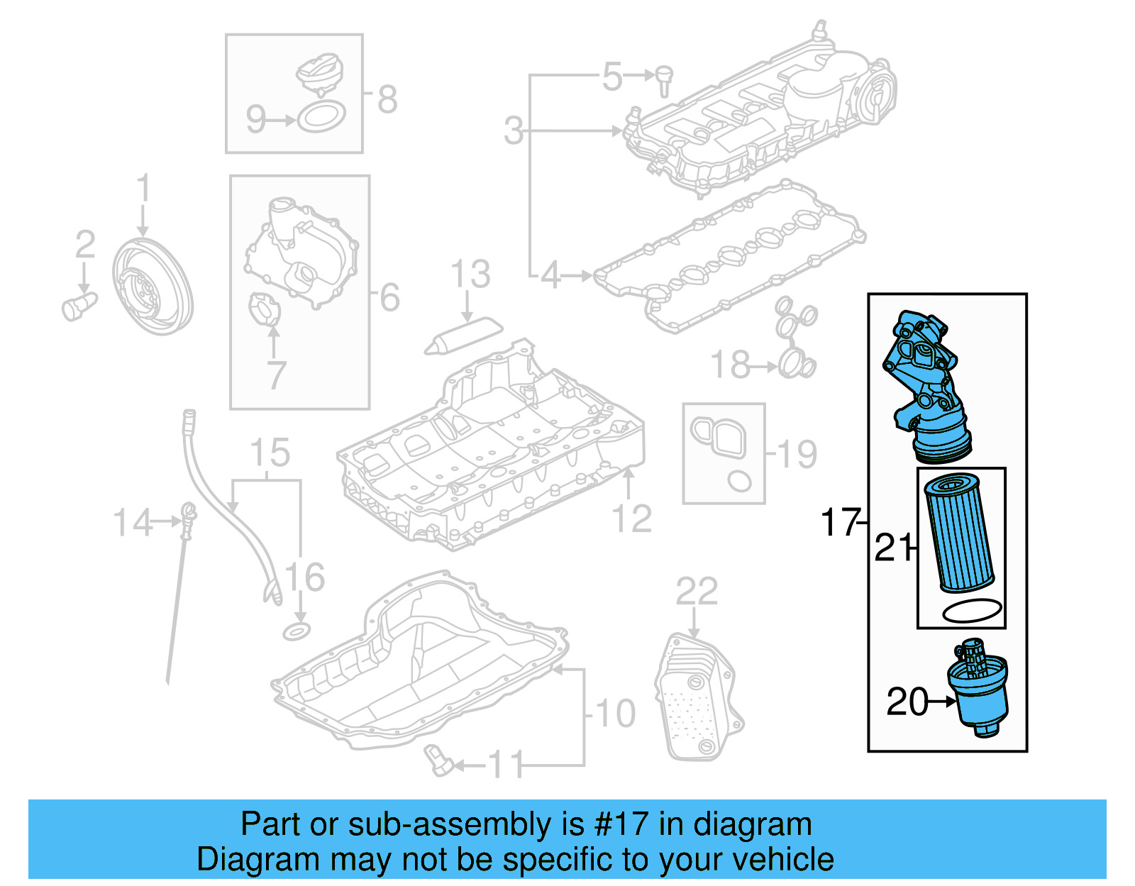 Engine Oil Filter Adapter 07K-115-397-D - View 25