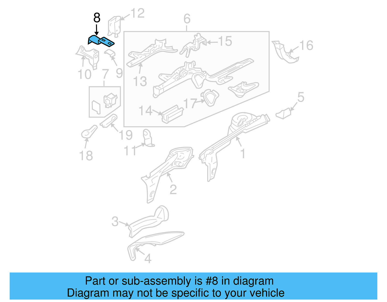 Headlamp Bracket 1C0-805-303-E - View 8