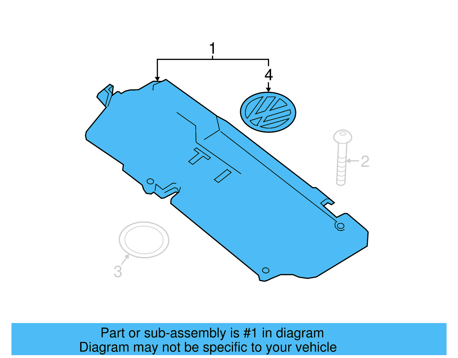 Engine Cover 03C-103-925-AM - View 4