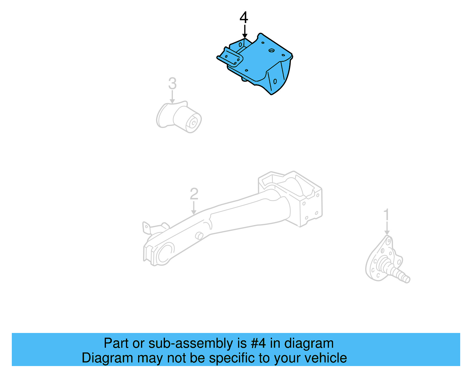 Axle Beam Bracket 1H0-501-543-A - View 4