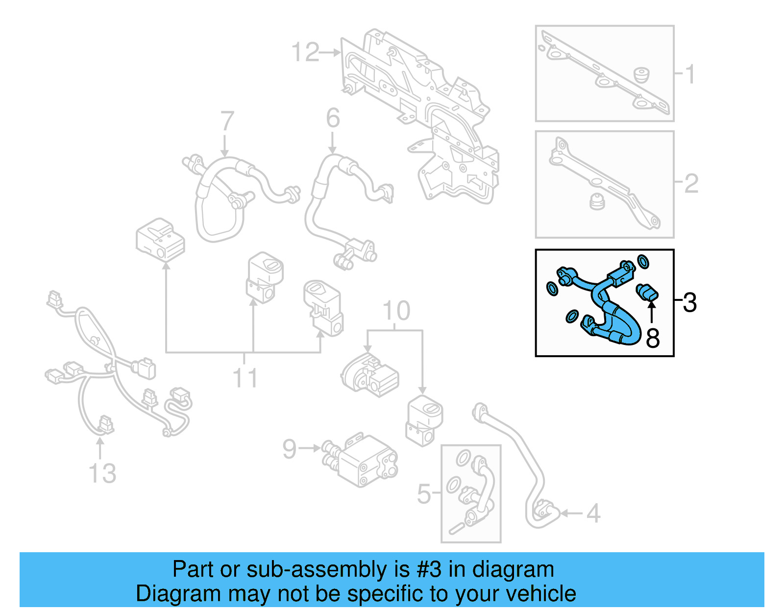 Refrigerant Hose 5QE-816-017-B - View 3