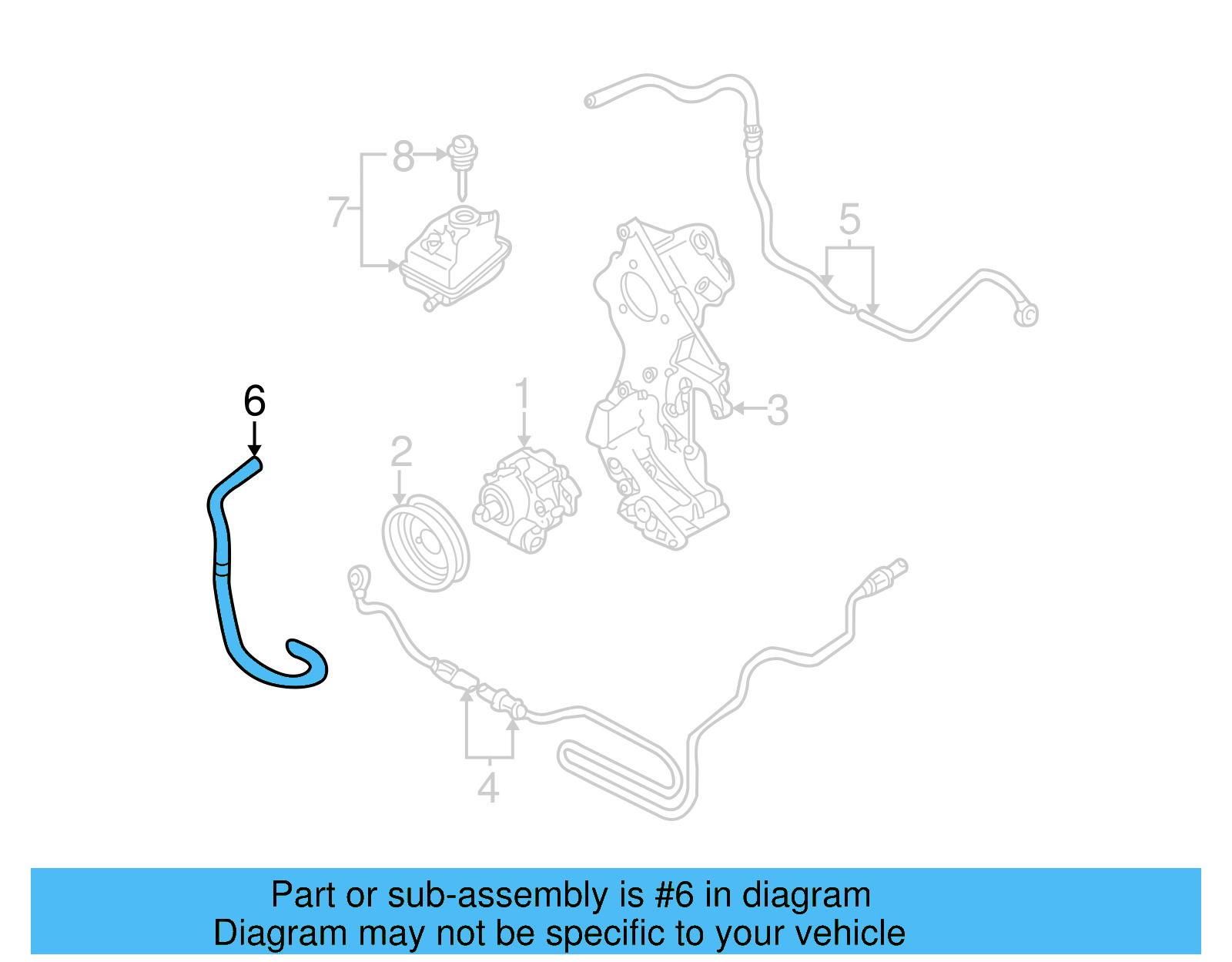 Suction Hose 1J0-422-889-Q - View 4