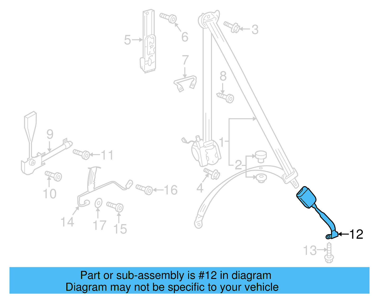 Buckle End 5G4-857-756-E-YLZ - View 4