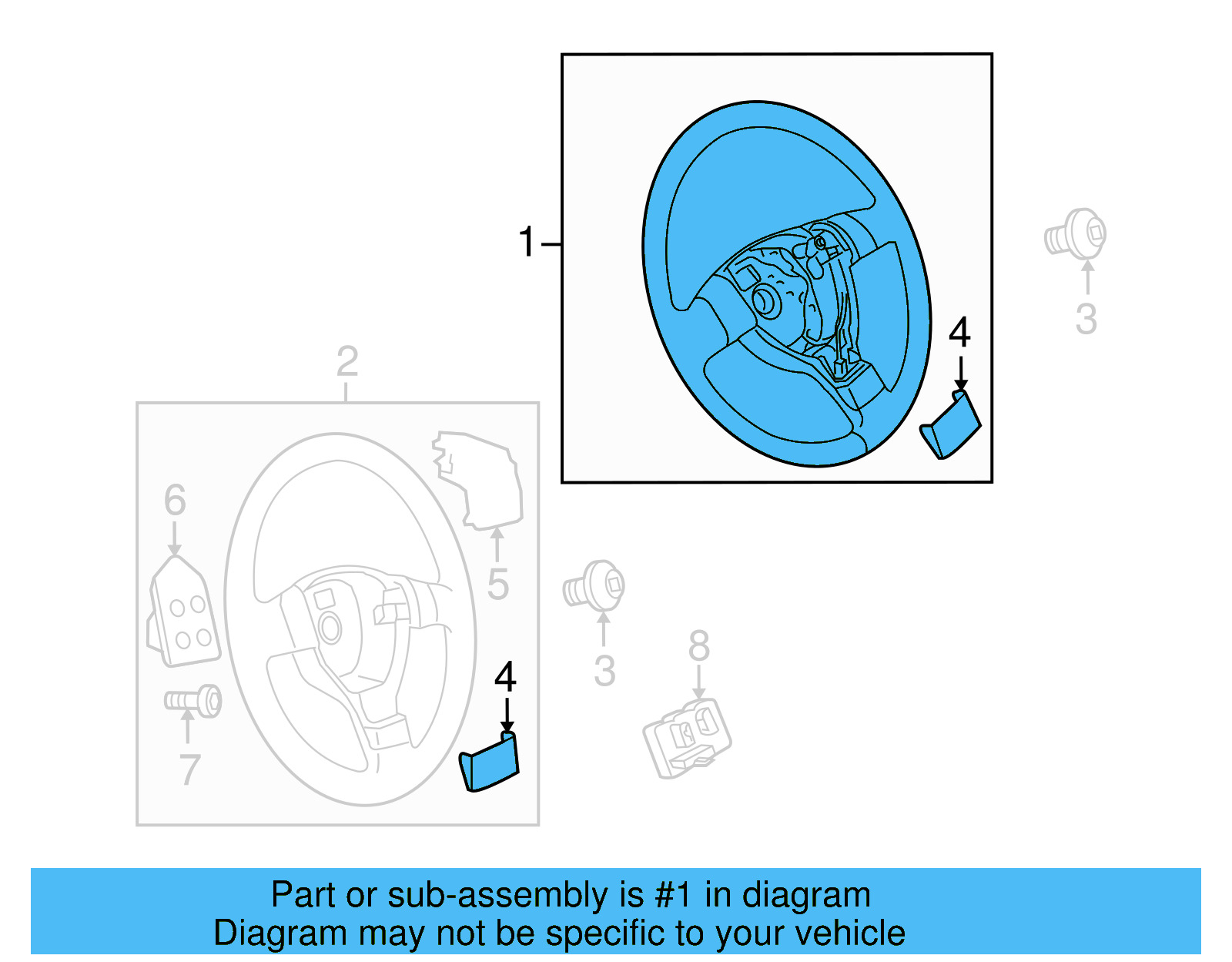 Steering Wheel 5K0-419-091-BT-81U - View 7