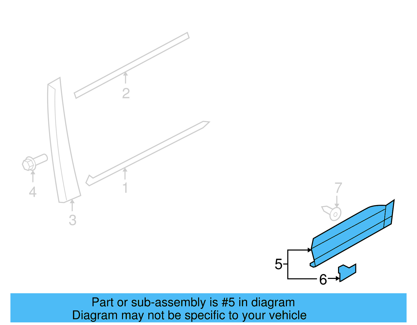 Lower Molding 5N0-854-950-E-UBN - View 6