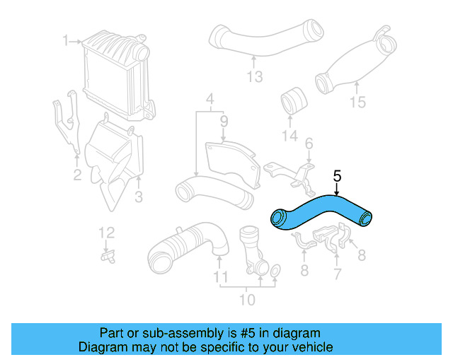 Turbocharger Outlet Tube 06A-145-893-M - View 8