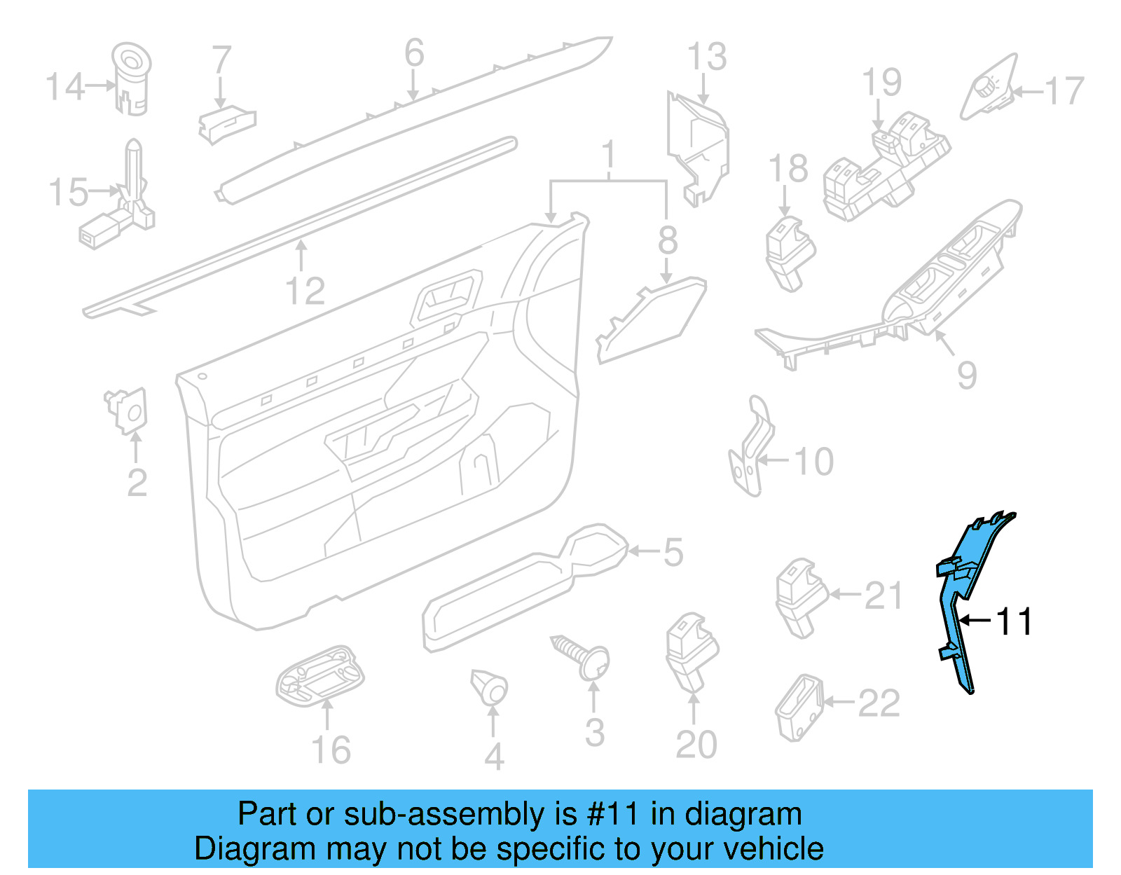 Door Panel Handle Cover 5C7-868-072-82V - View 6