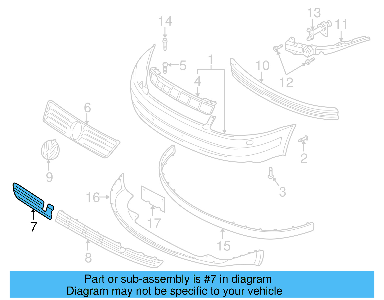 Grille 3B0-853-678-B-B41 - View 10