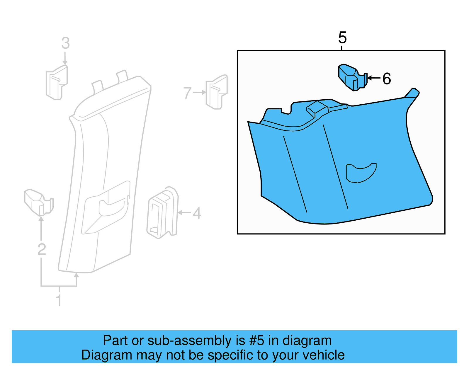 Rear Quarter Trim 3CN-867-246-A-ZA2 - View 4