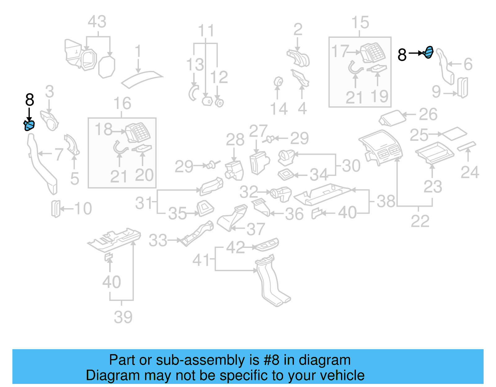 Air Inlet Grille 7L6-819-103-9B9