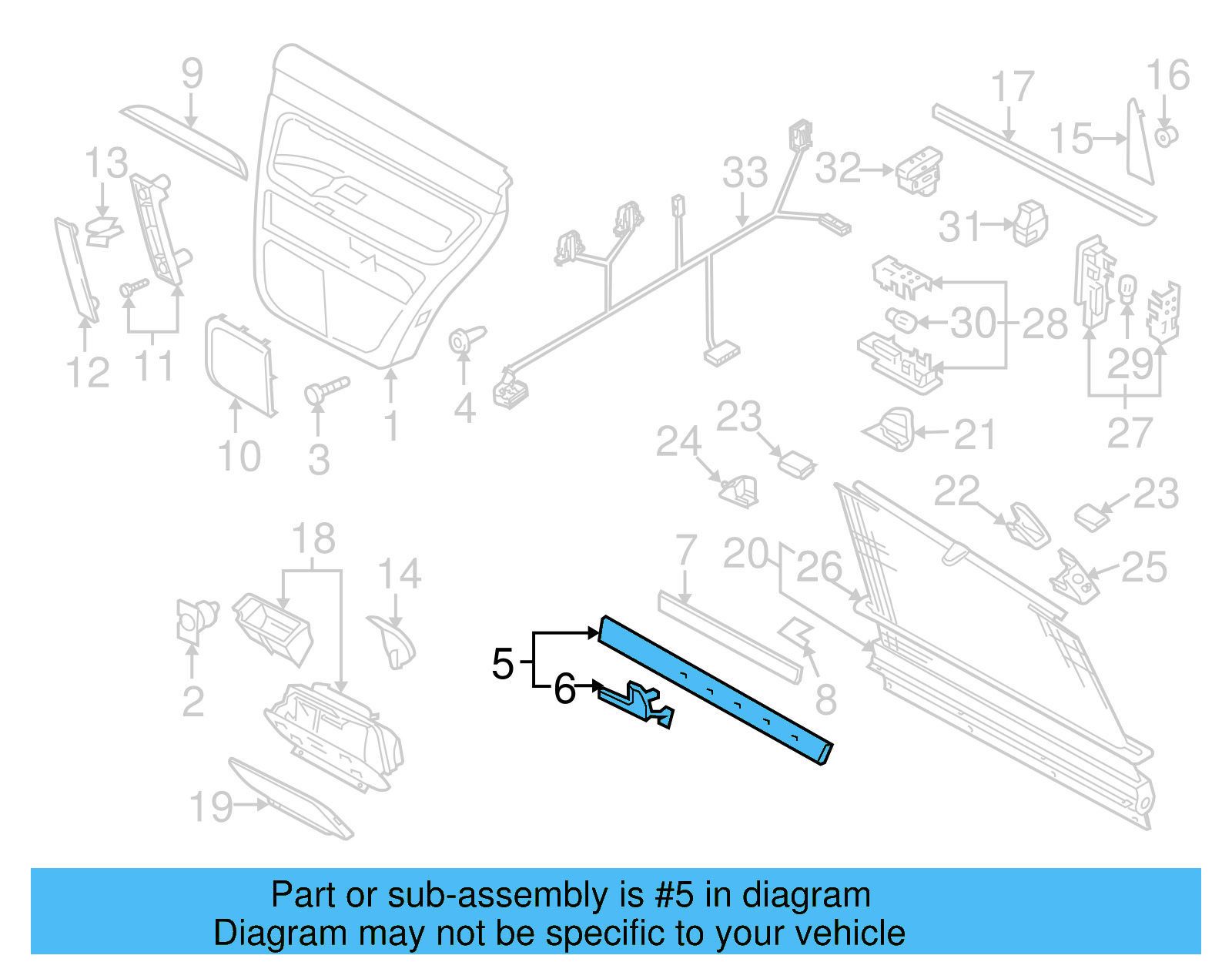 Trim Molding 7L6-867-062-F-5W8 - View 4