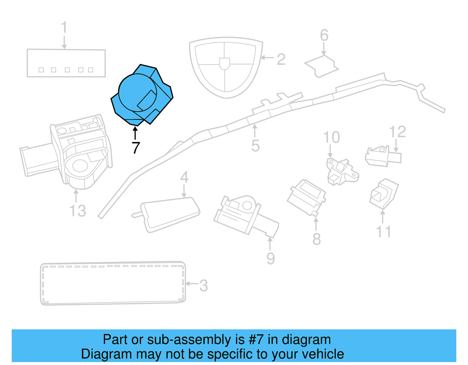 Clock Spring 7B0959654D - View 4