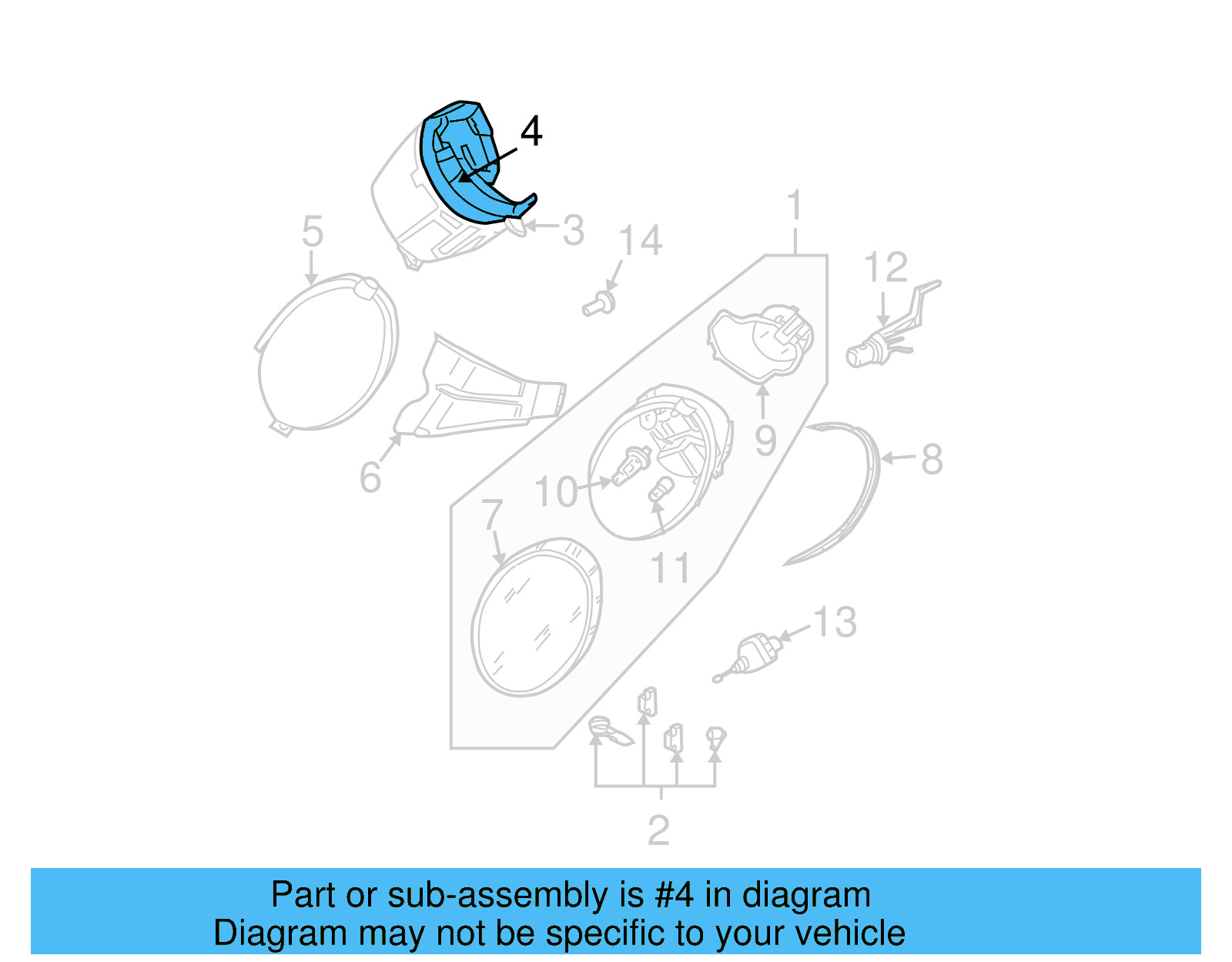 Headlamp Assembly Catch 1C0-806-629-A - View 11