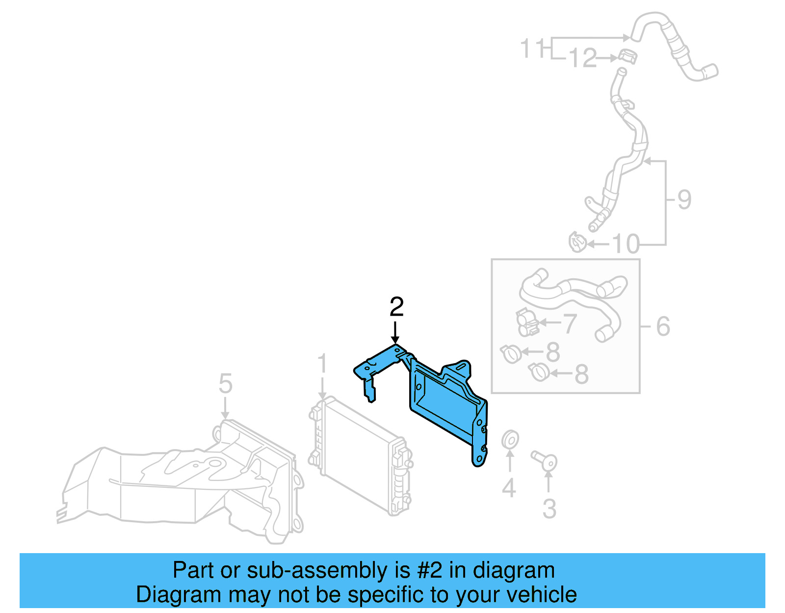 Radiator Mount Bracket 1K0-121-367-N - View 5