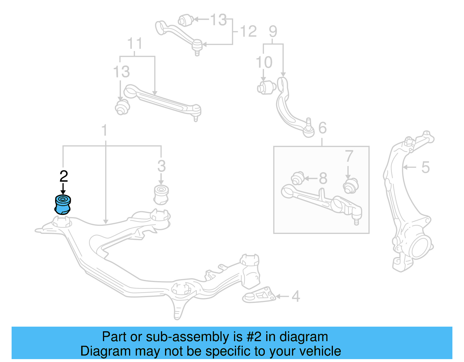 Engine Cradle Front Bushing 8D0-399-415-E - View 15