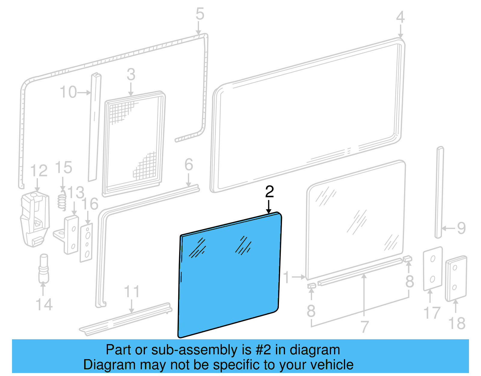 Rear Glass 723-845-331-E - View 9