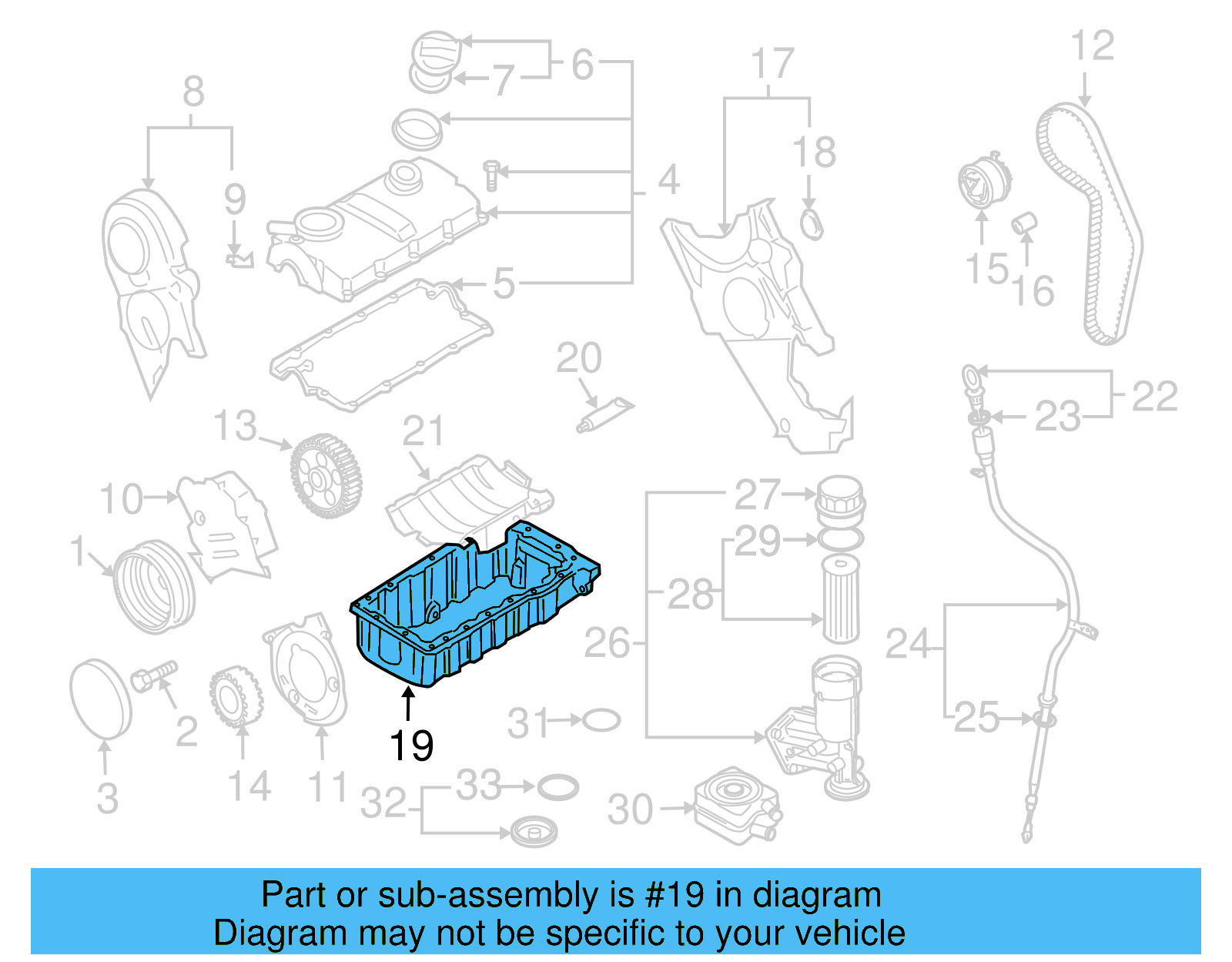 Oil Pan 03G-103-601-M - View 5