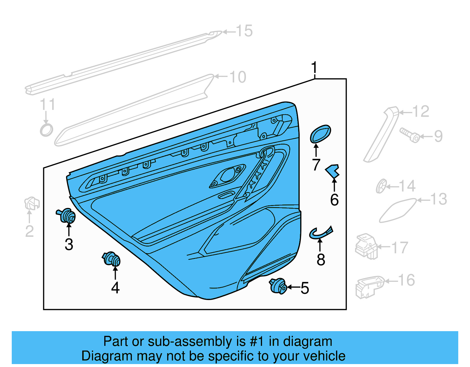 Door Trim Panel 5NN-867-209-A-PXE - View 3