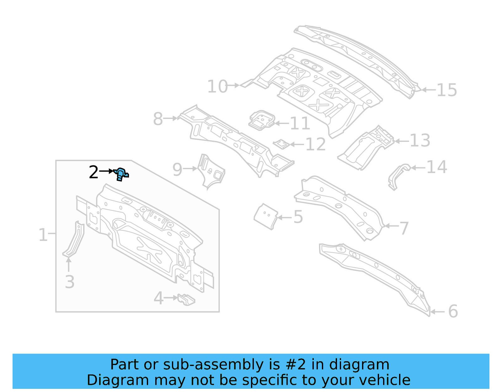 Rear Body Panel Bracket 17A-813-589 - View 3