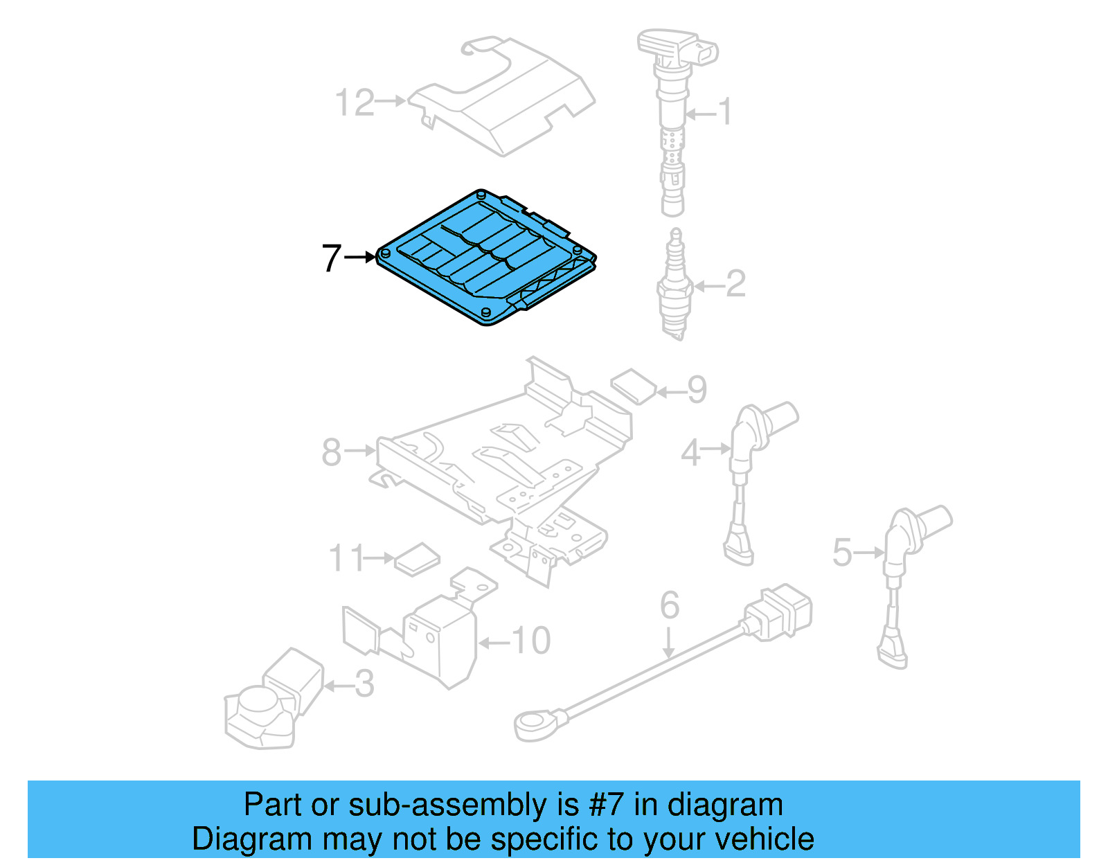 Engine Control Module (ECM) 07K-906-032-BJ - View 7