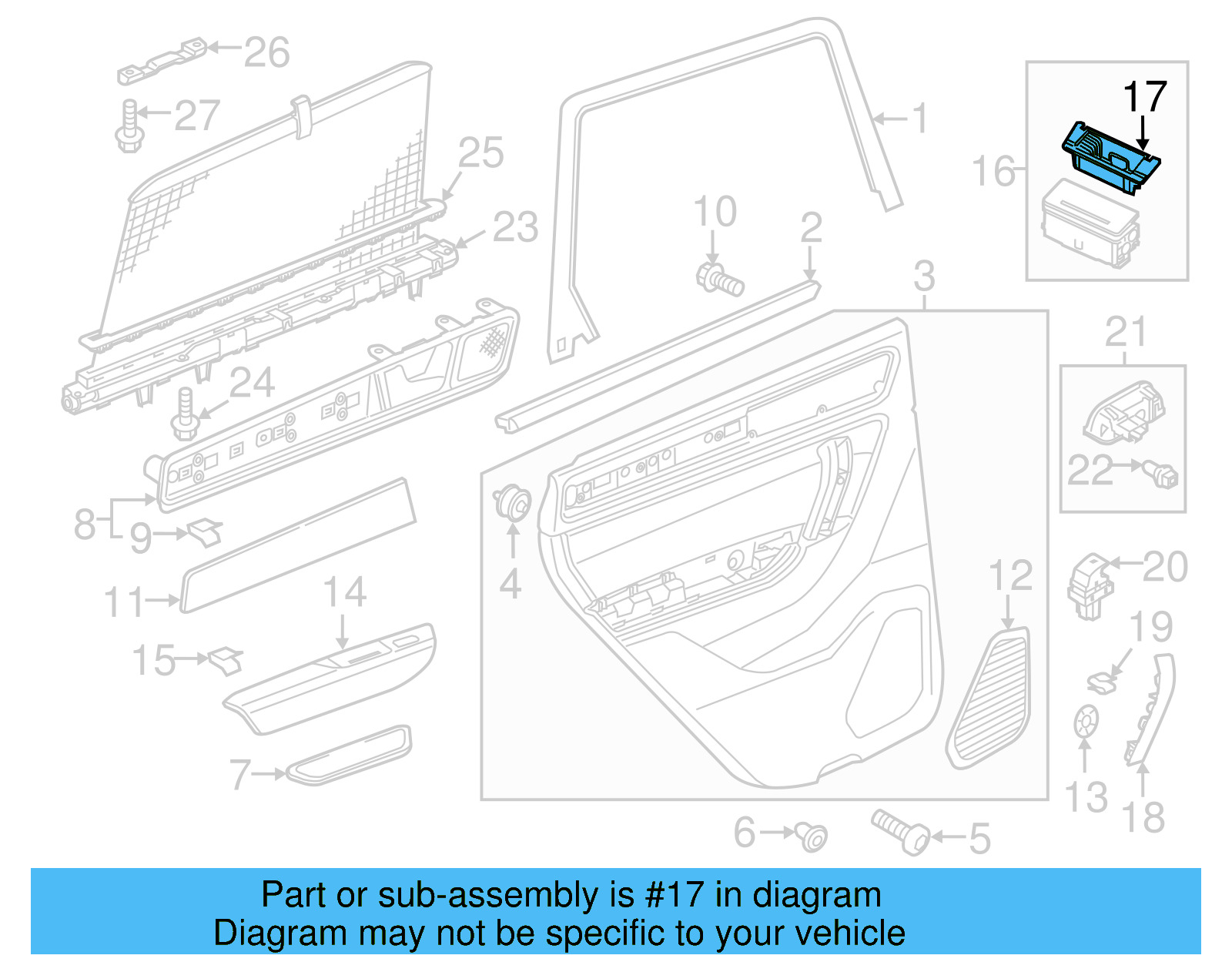 Ash Tray Assembly 4G8-857-406-A-81U - View 13