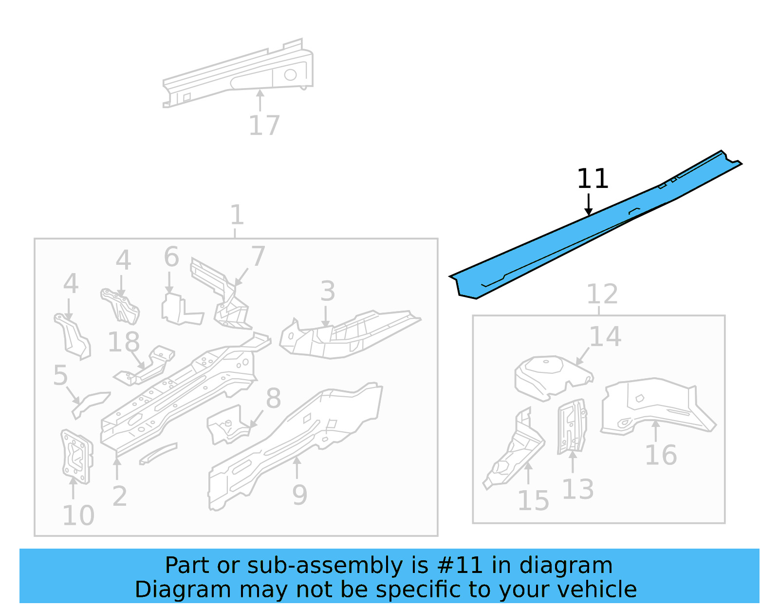 Floor Rail 5Q0-804-455-F - View 7